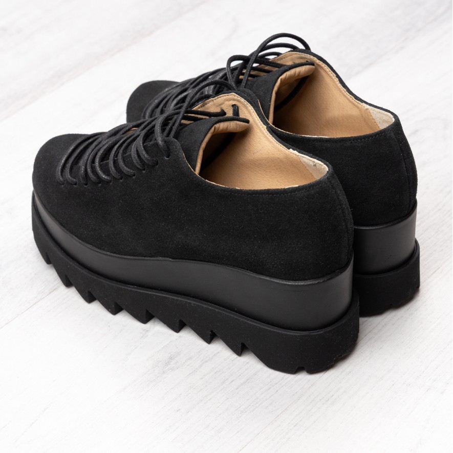 Pantofi - .Lyon - Black- Velur